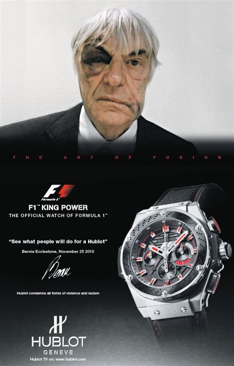 bernie ecclestone hublot advert|where is bernie ecclestone now.